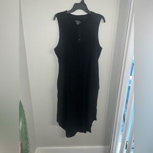 Time and Tru Charcoal Buttoned Top